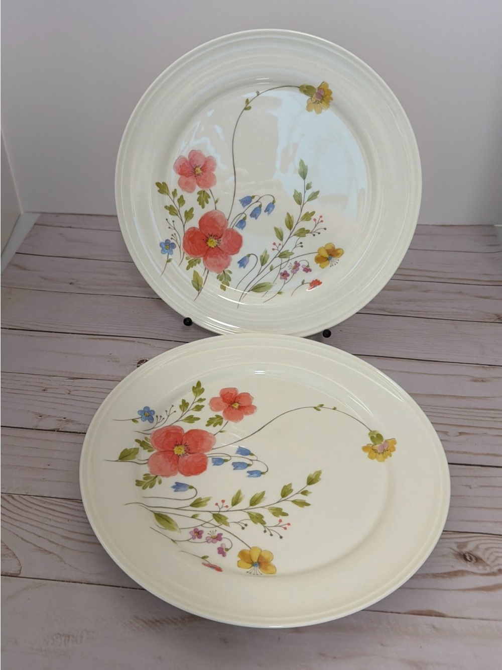 Mikasa Just Flowers (A4-182) Dinner Plate Lot Of 2 Bone China Narumi Japan
